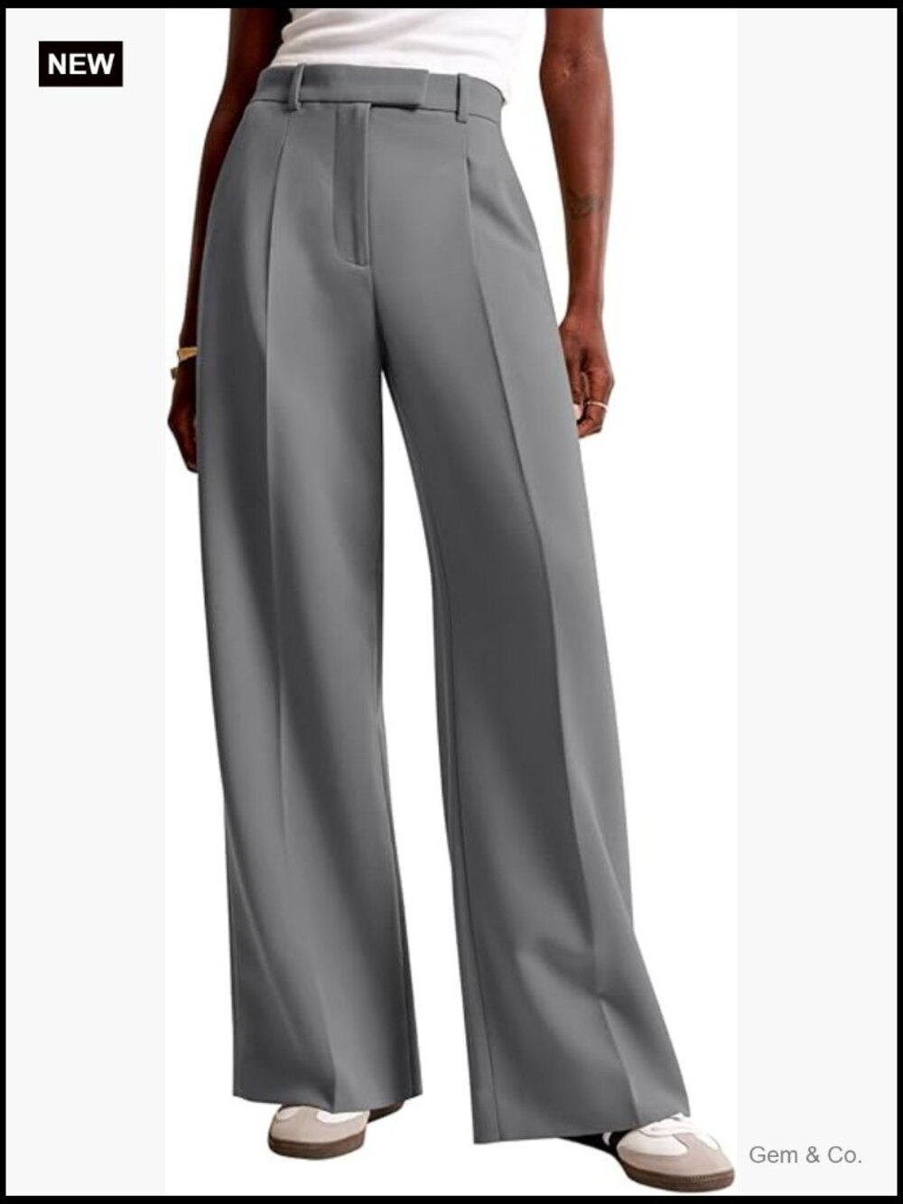 High Waisted Wide Leg Dress Pants with Pockets